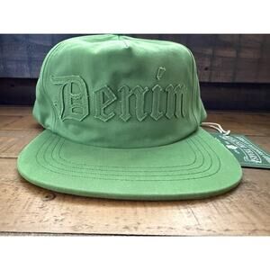 Denim Tears Hat Cap Snap Back Embroidered Mens One Size Cactus Green
